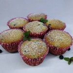 Muffin with bilberries