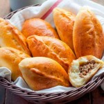 Blini with meat