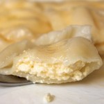 Vareniki stuffed with sweet cottage cheese