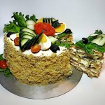 Cake with chicken
