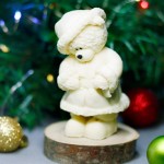 White chokolate bear Santa