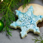 White chokolate snowflake blue