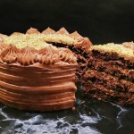 Cake  gluten free, sugar free with chocolate and almond