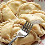 Vareniki stuffed with salt cottage cheese
