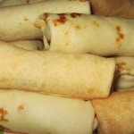 Pancakes stuffed with mashed potato 