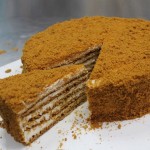 Honey cake with smetana cream